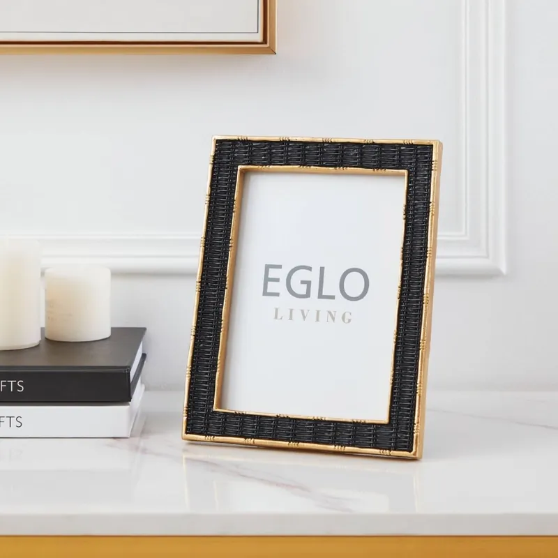 Ramă foto Eglo 13x18 cm negru/auriu Expediere rapidă