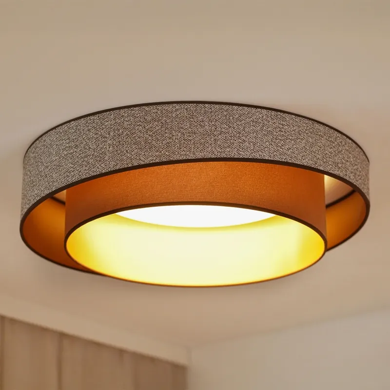 Plafonieră LED dimabilă Brilagi VEGAS SHINE LED/24W/230V d. 60 cm 3000/4000/6500K maro + telecomandă Premium