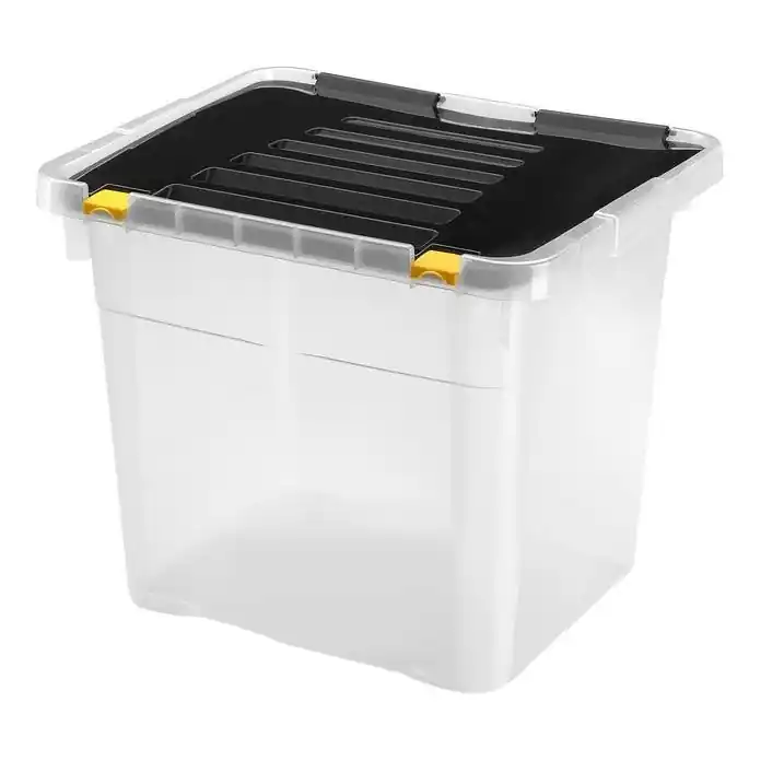 Cutie de depozitare 36 l negru/transparent Disponibil imediat