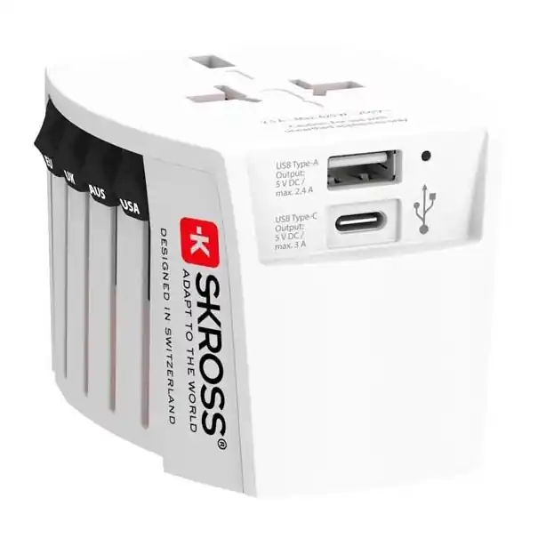 Popular Adaptor de călătorie tip M pentru Africa de Sud, alte țări din Africa și Orientul Mijlociu