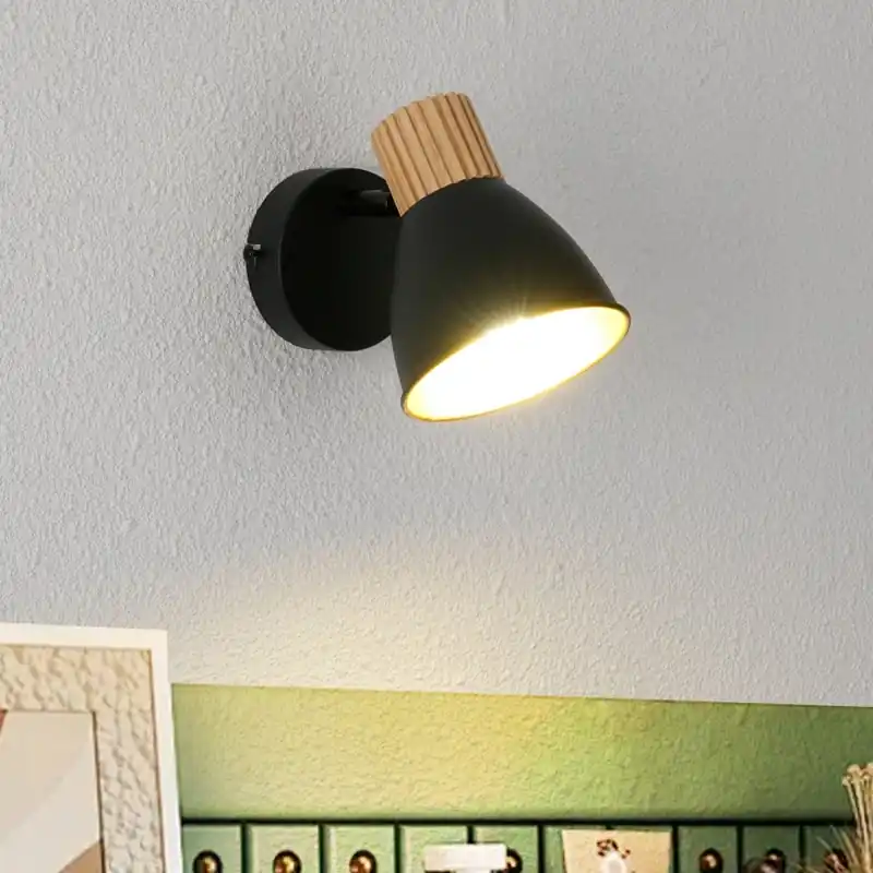 Brilagi - Aplica de perete tip spot ODENSE 1xE14/10W/230V, lemn/negru Reduceri