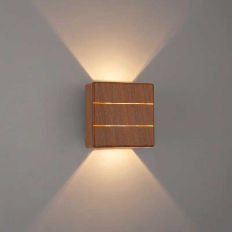 Vezi acum Aplica de perete LED pentru exterior LUXLINE 6W/230V 3000K IP54, finisaj nuc