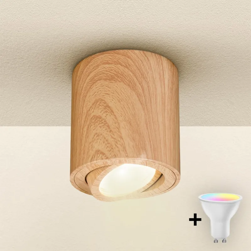 Brilagi - Spot LED RGBW dimerizabil MIA 1xGU10/4,8W/230V 3000K 84x80 mm maro + telecomandă Cel mai bun preț