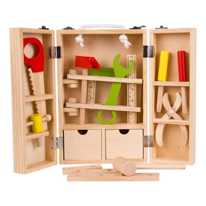 Set de unelte din lemn în valiză – 30 piese Chilipir