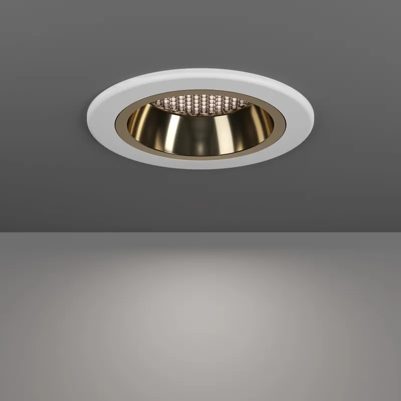 Super ofertă Eglo - Plafonieră LED RGBW încastrată pentru baie, dimmabilă, 4,8W, 230V, 2700-6500K, IP44, alb/auriu
