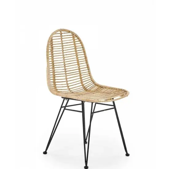Retur gratuit Scaun K337, design compact și spătar ergonomic, material textil, 44x55x90 cm, natural