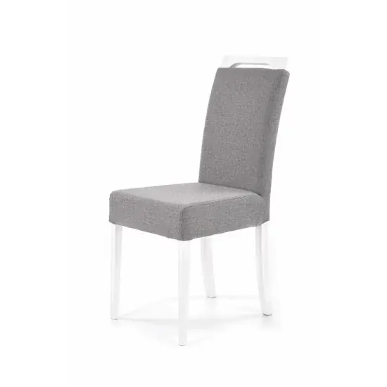 Cumpără acum Scaun Clarion, tapițerie confortabilă, PAL + lemn, 42x58x97 cm, gri/alb