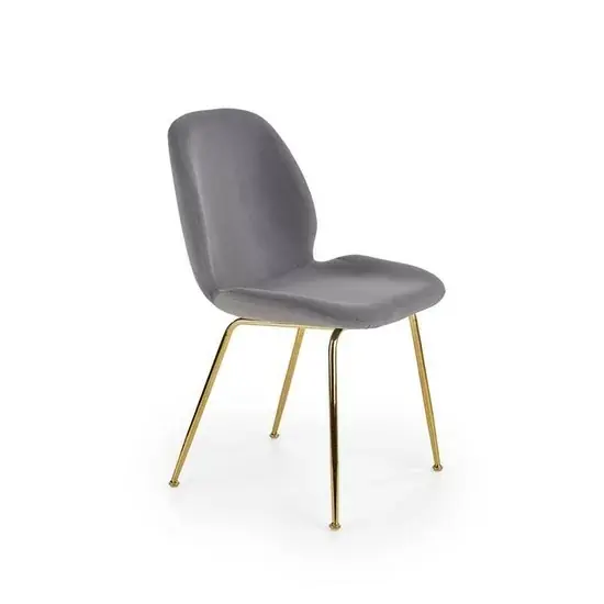 Reducere Scaun K381 tapițat cu stofă, cadru metalic, 48x58x88 cm, gri
