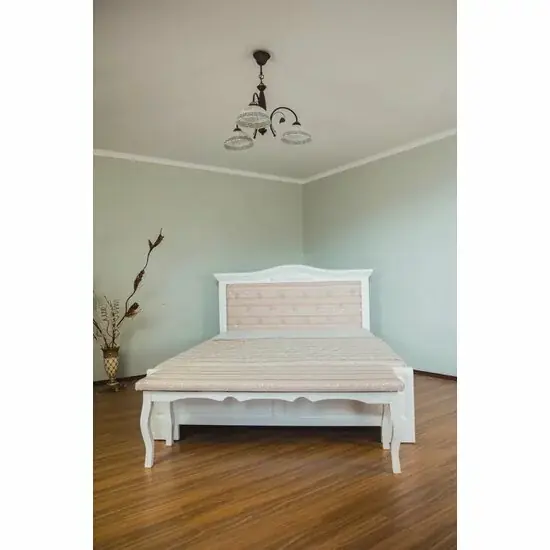Discount Pat Elena, Tapițat Cu Tăblie Înaltă, Structură Din PAL și MDF, 160x200 cm, Alb
