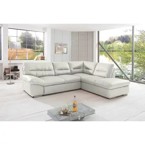 Doar azi Colțar Verona, extensibil cu ladă depozitare, tetiere reglabile, ramă din lemn și arc sinusoidal, 268x216 cm, culoare personalizată