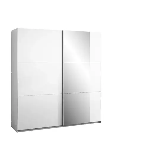Dulap Bastia cu spațiu generos, structură din PAL melaminat, 150x65x215 cm, alb Reducere specială