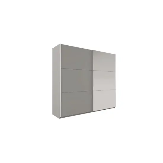 Dulap Vigo PAL Melaminat, Usi Glisante, 200x65x215 cm Platinium Lichidare de stoc