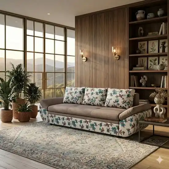 Mai ieftin Canapea extensibilă Elixir, culoare personalizabila - 249x186 cm, design modern cu perne incluse și spătar reglabil, suprafață generoasă de dormit, structură din fag masiv