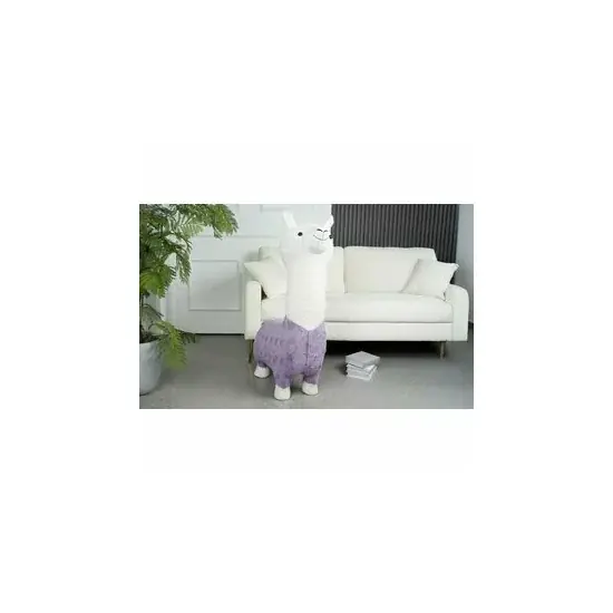 Taburet copii Alpaca, design jucăuș cu tapițerie moale, 70x40x112 cm, violet Livrare expres