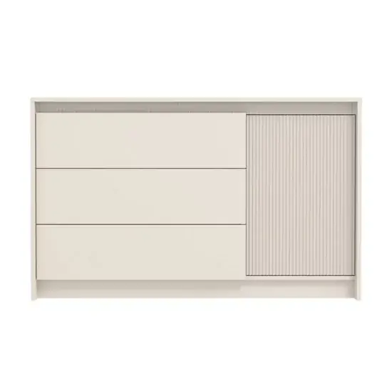 Comodă Monaco, 3 sertare cu sistem push-to-open, PAL melaminat, 136x84x46 cm, Casmir Cumpără online
