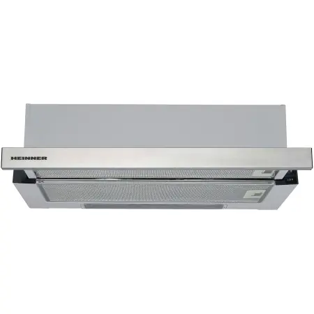 Retur gratuit Hota telescopica Heinner HTCH-440FS, Latime 60cm, Putere de absorbtie 325mc/h, 1 motor, Inox