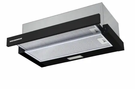 Hota telescopica Heinner HTCH-F400BK, Putere de absorbtie 358.4 m3/h, 1 motor, Iluminare LED, 59.5 cm, Negru Livrare rapidă