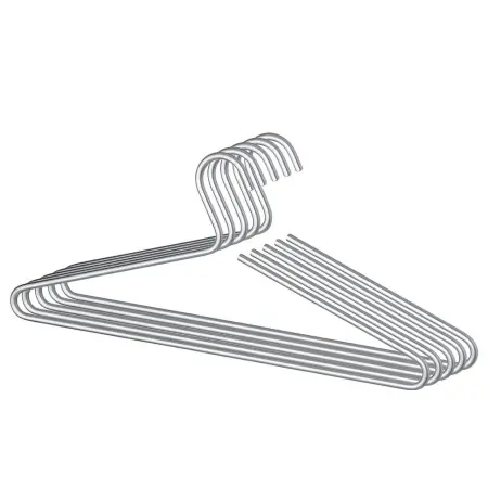 Popular Set 5 umerase Lux aluminiu 42x19x0.8 cm, suprafata rafinata, prietenos cu textilele - Verificat A · Re-Bloom