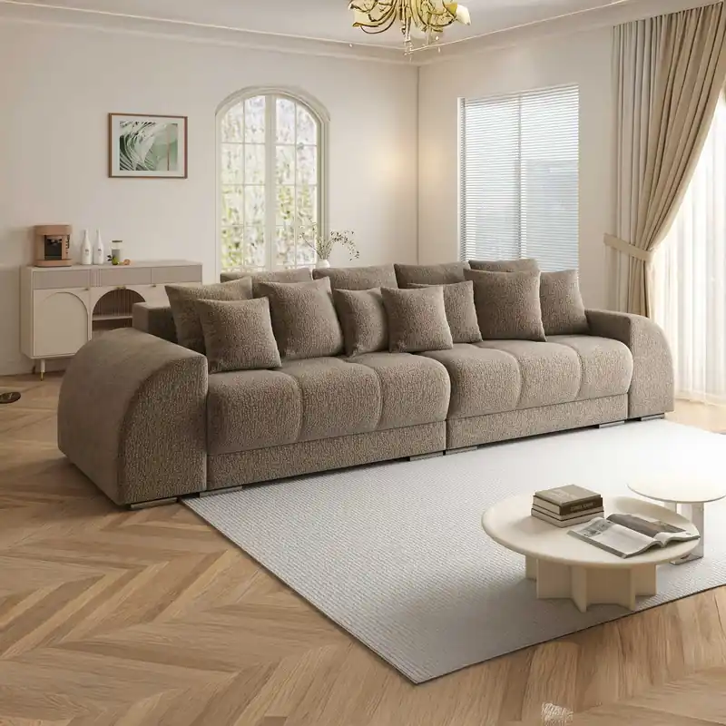 Canapea extensibilă dumonde cu 2 lăzi de depozitare Verona Jaguar Maro Cappuccino 310x120 cm Premium