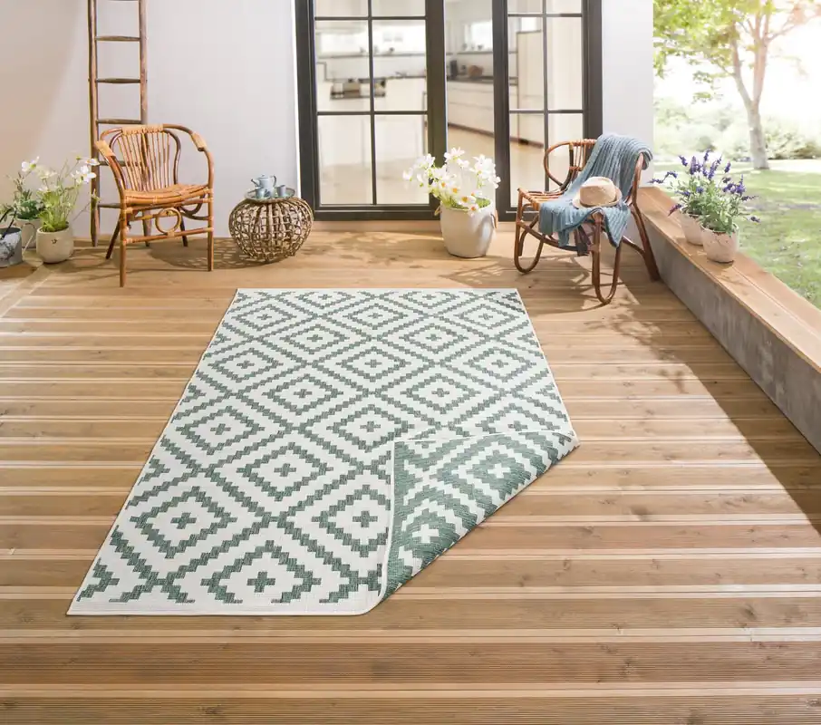 Covor traversă Ronda potrivit si pentru exterior, verde 280x380 cm Ultima șansă