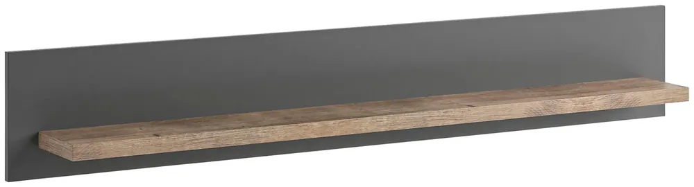 Raft de perete Lancaster gri cu stejar, 150 cm lungime Bestseller
